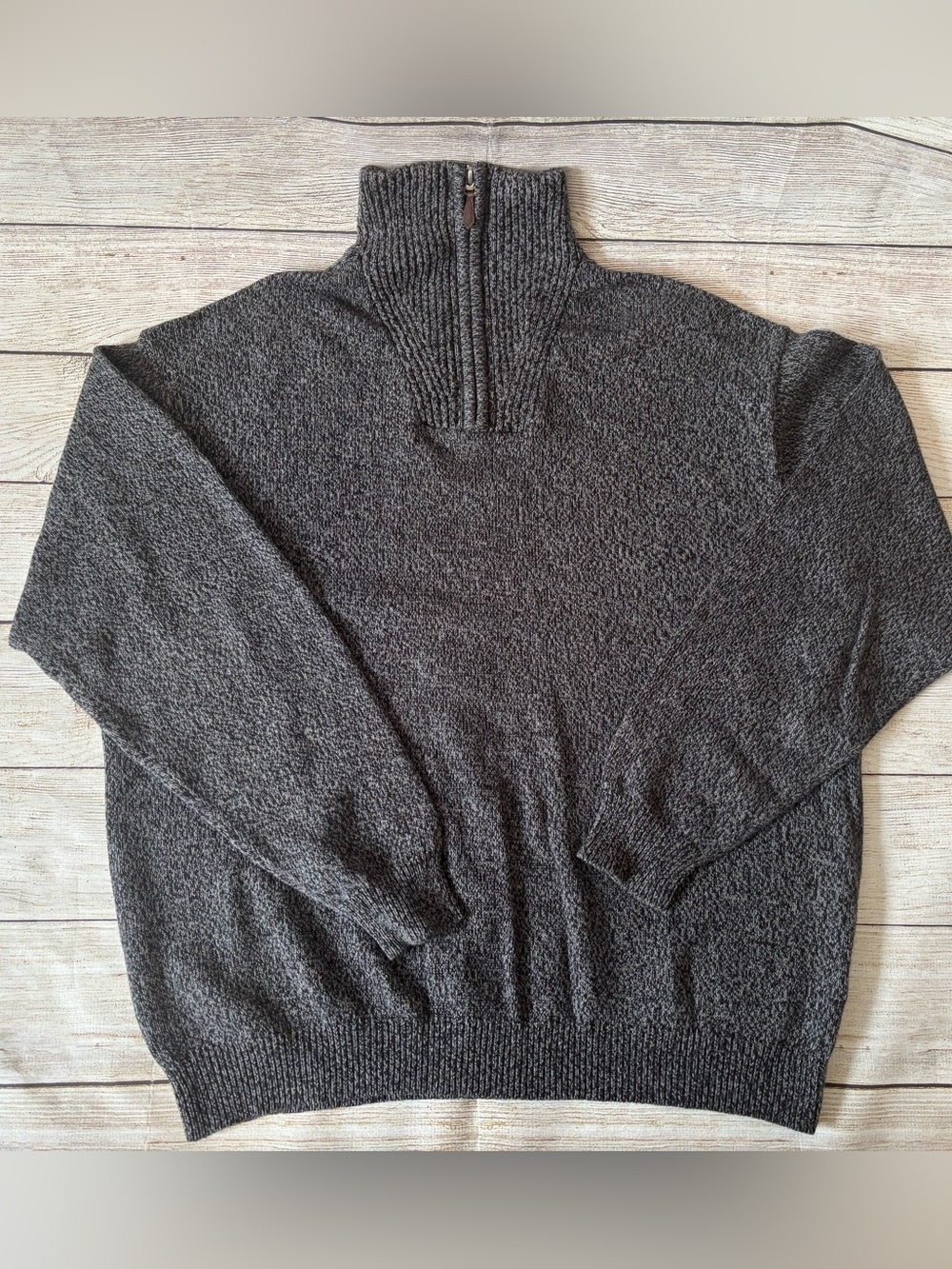 Northern Isles Men’s Gray 1/4 Zip Cotton Sweater sz. XL